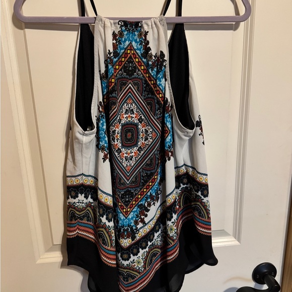 I.N. San Francisco Bohemian Print Halter Top - Multicolor Size Large - Picture 3 of 3